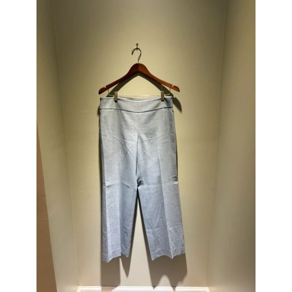 Ann Taylor Gray Herringbone Straight Leg Trousers Size 6